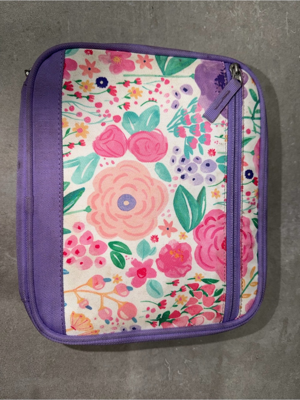 Pottery Barn Kids Lavender Floral Blooms Mackenzie Lunch Box - Picture 1 of 4